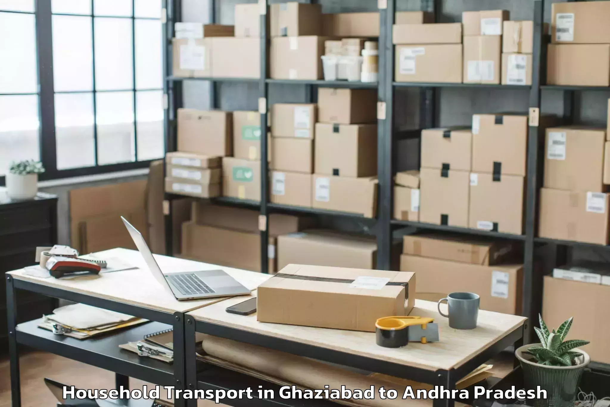 Efficient Ghaziabad to Etikoppaka Household Transport